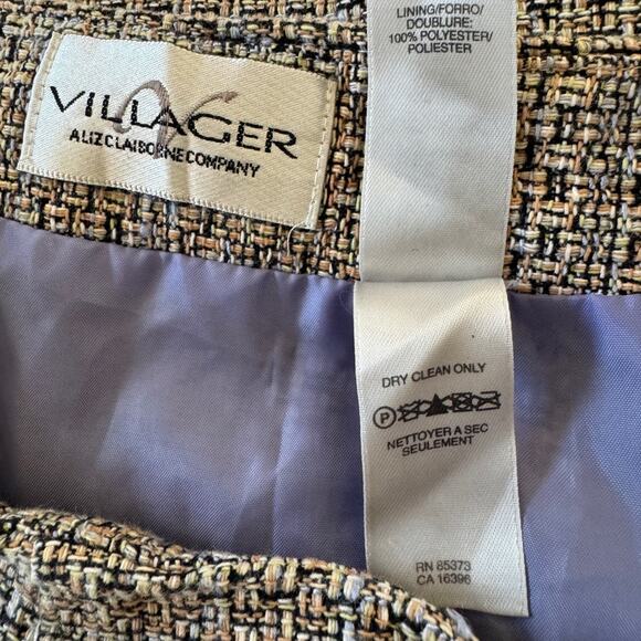 Liz Claiborne Villager Tan & Black Textured Pencil Skirt - Picture 9 of 9